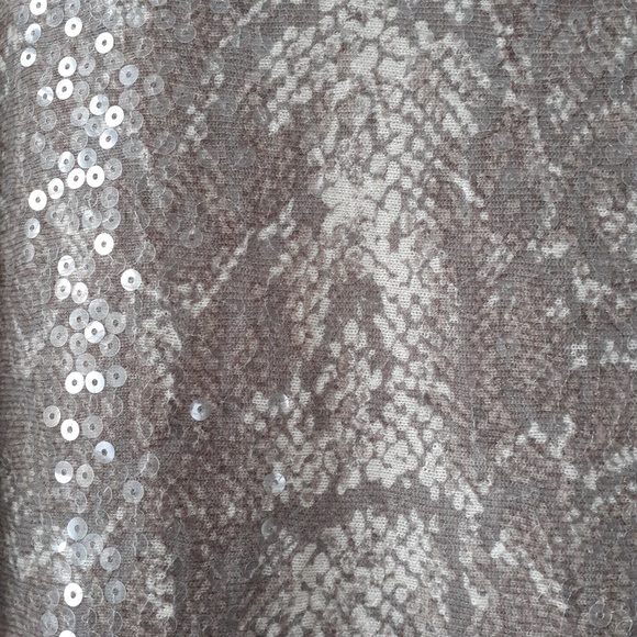 INC International Concepts Sequined Snakeskin Print Top - Picture 4 of 10